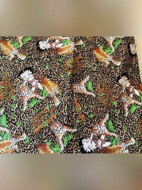 Quilting Sewing Crafts Fabric VTG Style Of Betty Boop Jungle Queen Leopard 4 Yds